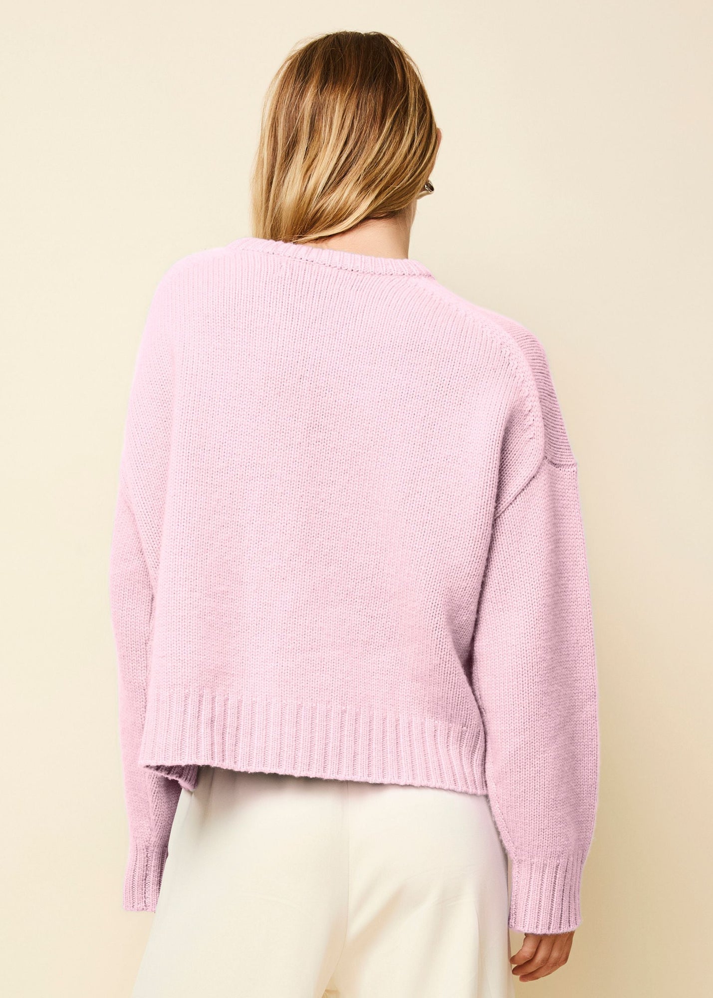Reva Cashmere Sweater Carnation Pink - Solid & Striped