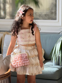 Baby Girls | Charlie Jacquard Glitter Skirt | Gold