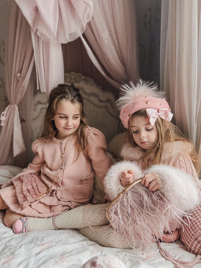 Baby Girls | Julie Knit Cotton Top and Skirt Set | Pink