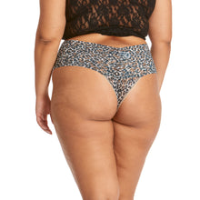 Plus Size Retro Thong | Brown/Black