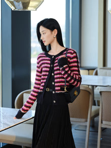 Mohair Knit Cardigan | Pink