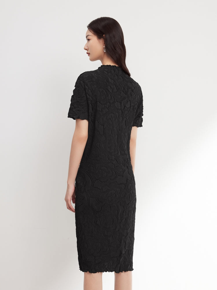 Chinese-style Maxi Dress | Black