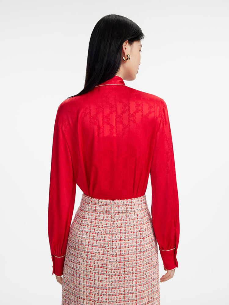 Lace-up Shirt | Red