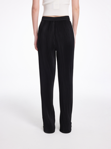 Wide-Leg Straight Pants | Black