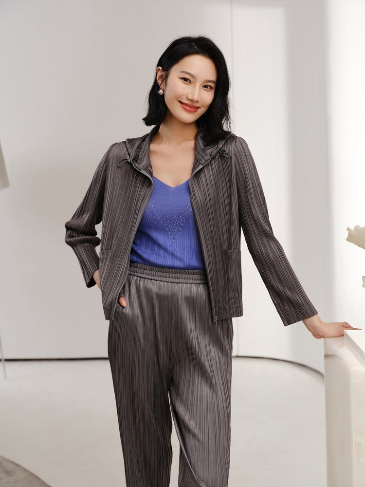 Sporty Hooded Jacket | Grey