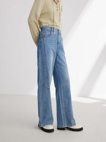 Antibacterial Cooling Denim Pants | Blue