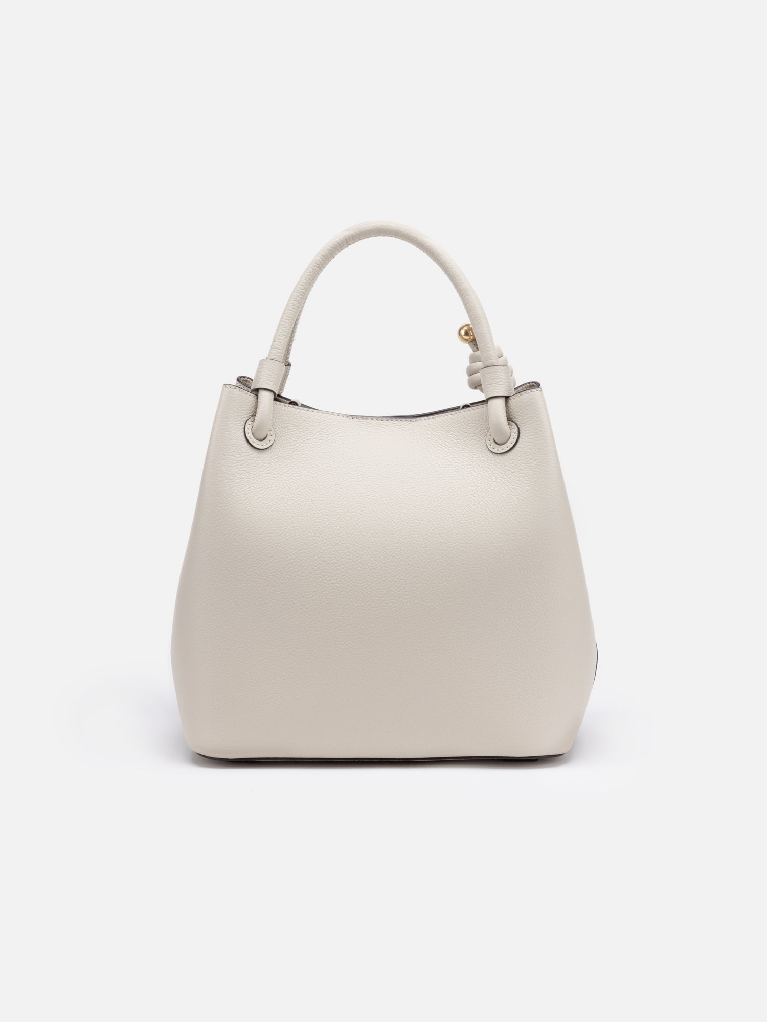 Lucky Woven Bucket Soft Bag | White