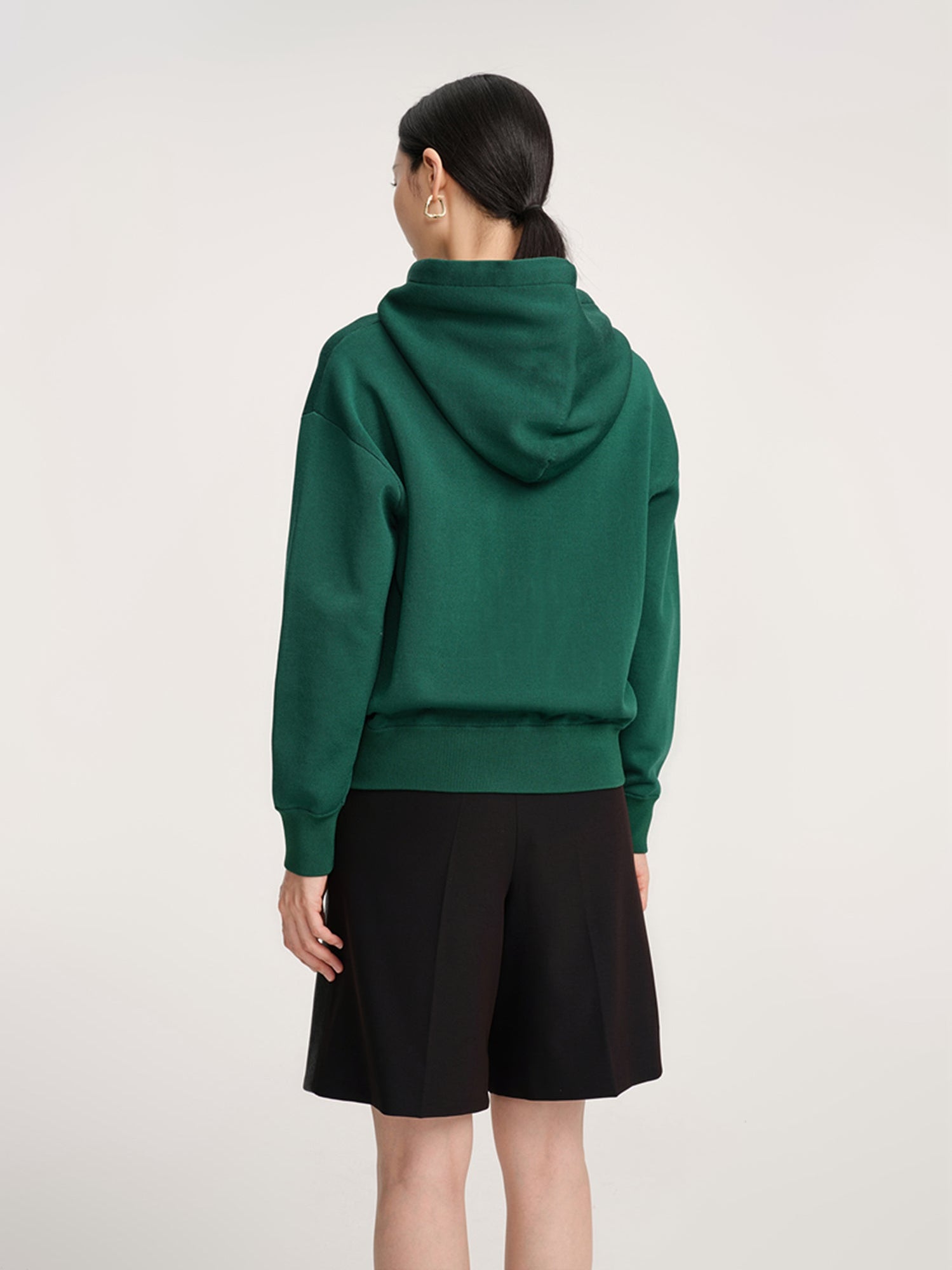 Casual Hooded Sweatshirt | Green