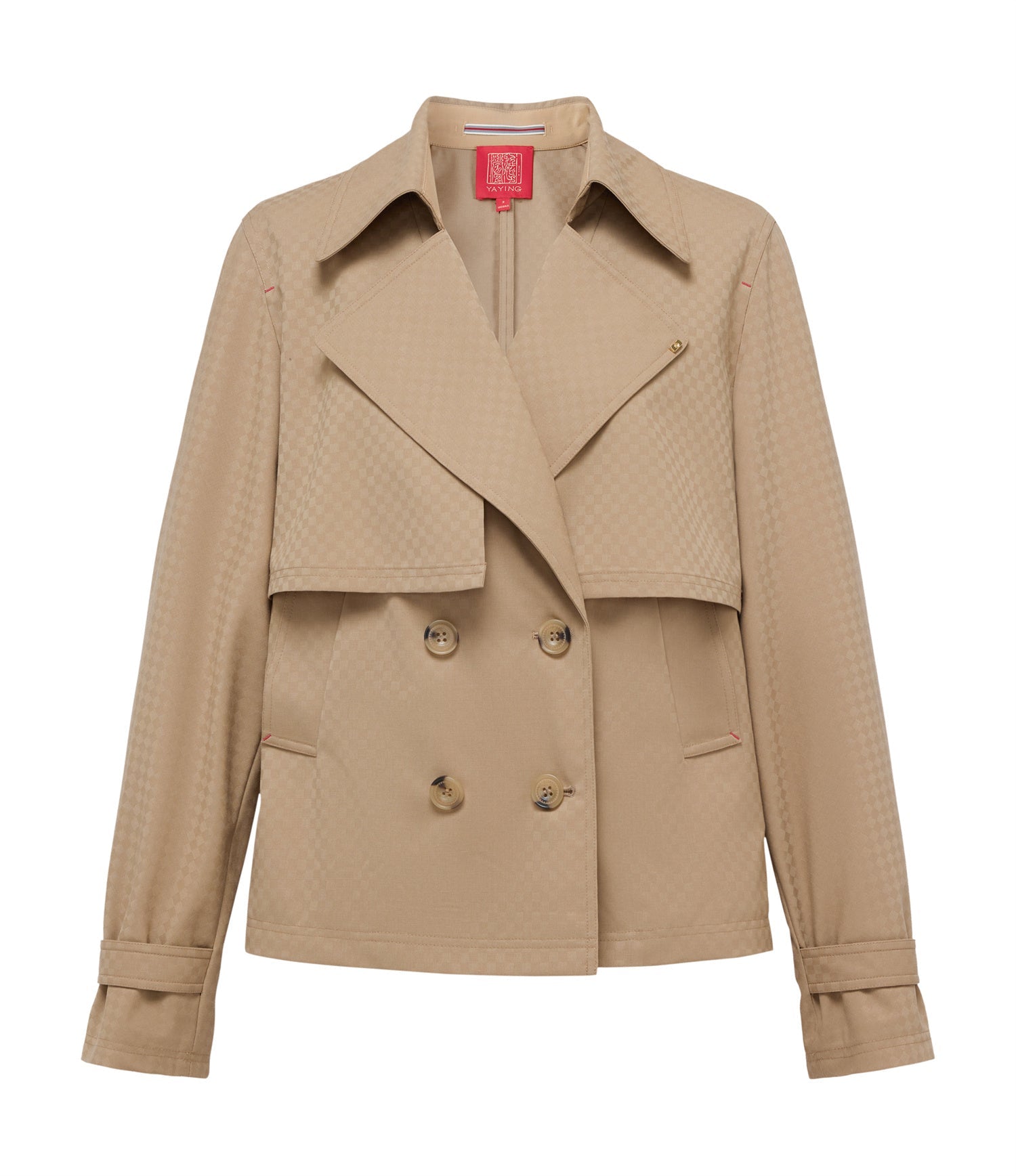 Wool Short Trench Coat | Khaki