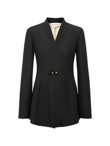 Mandarin Collar Jacket | Black