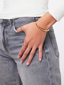 14K Gold Plated Cubic Zirconia Charm Rings Evil Eye Spiritual Goodluck Band Rings For Women Ana Luisa Tanner