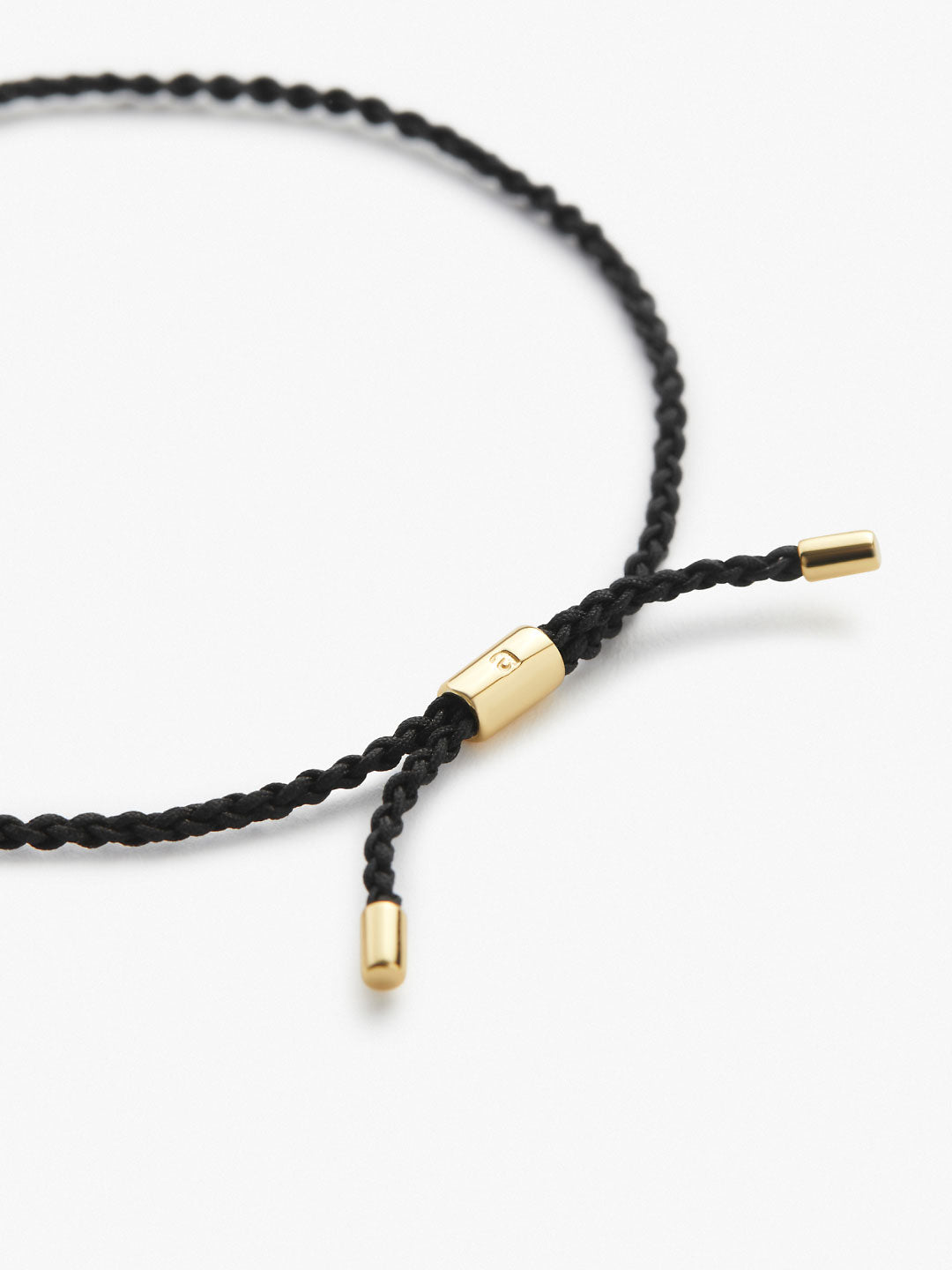 Carter Black Cord Bracelet | 10K Yellow Gold | 0.06 CTW Diamonds