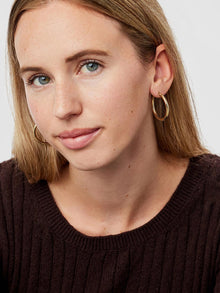 Classic Large Chunky Hoop Earrings | 10K Solid Gold
