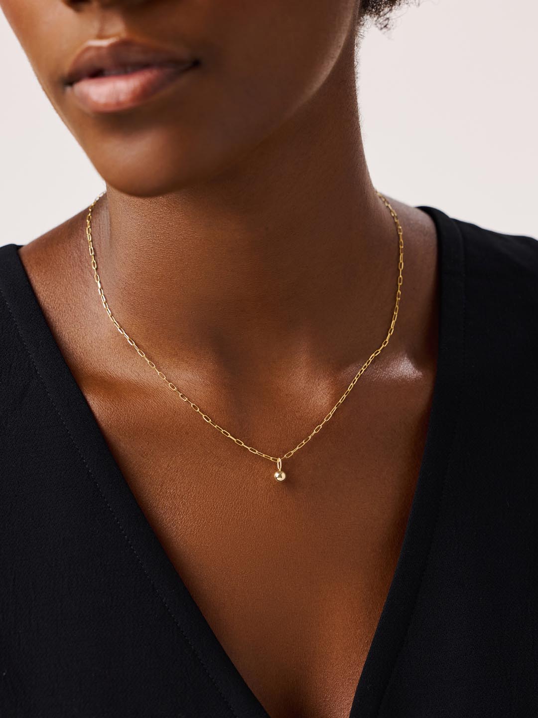 Mini Sphere Charm Pendant | 10K Solid Gold