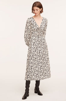Paige Fleur Drawsting Long Sleeve Dress | Paige Fleur Black Combo