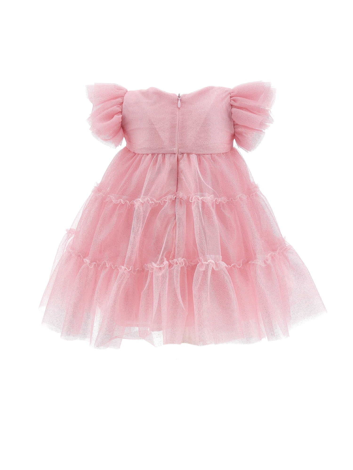 Girls | Glitter Tulle Dress | Pink/Silver
