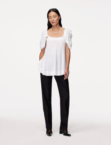 Women | Tulip Sleeve Blouse | White