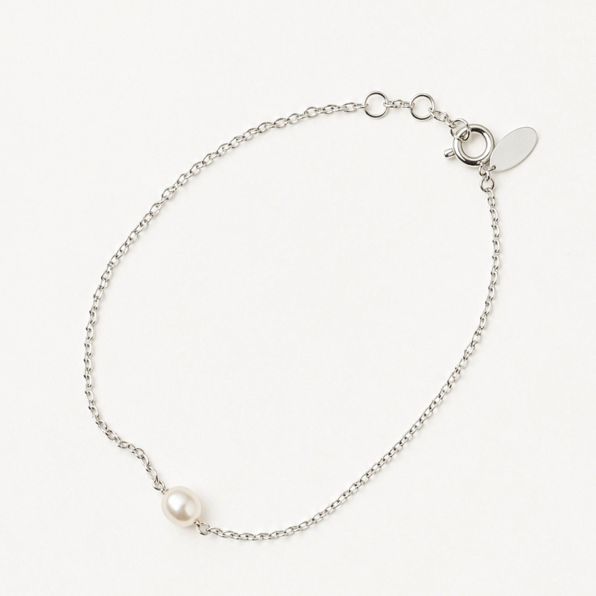 Solo Bracelet | Sterling Silver | Freshwater Pearl