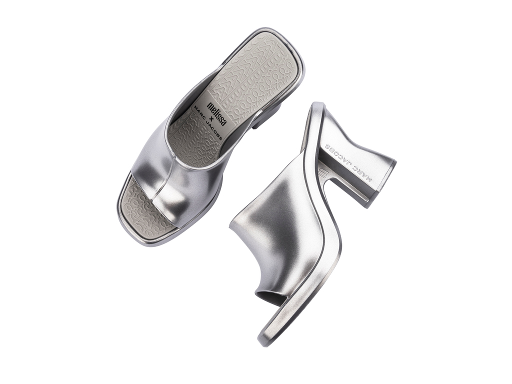 Womens | Melissa and Marc Jacobs Mule | Silv/Grey