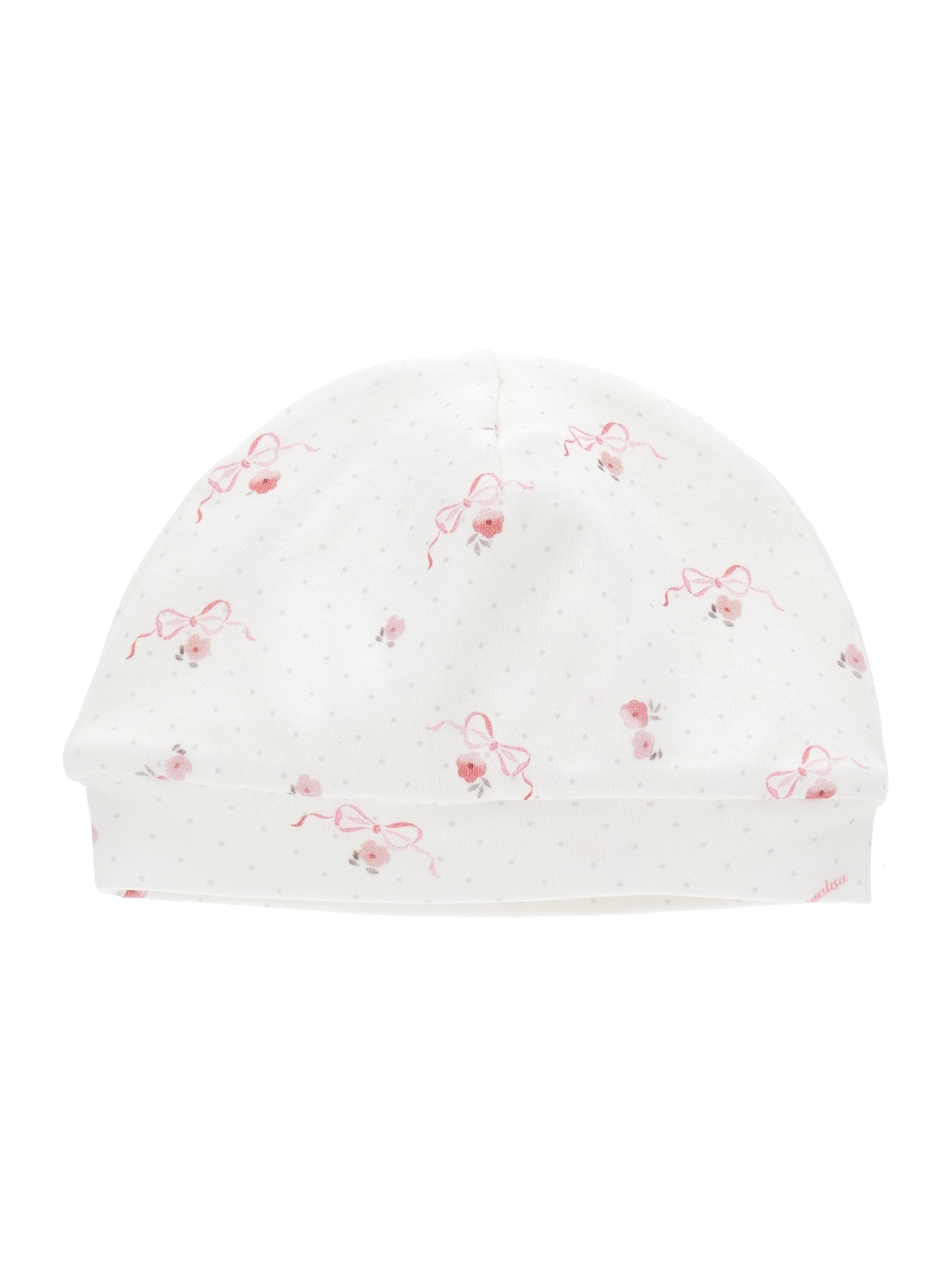 Girls | Floral Jersey Hat | Cream/Antique Pink