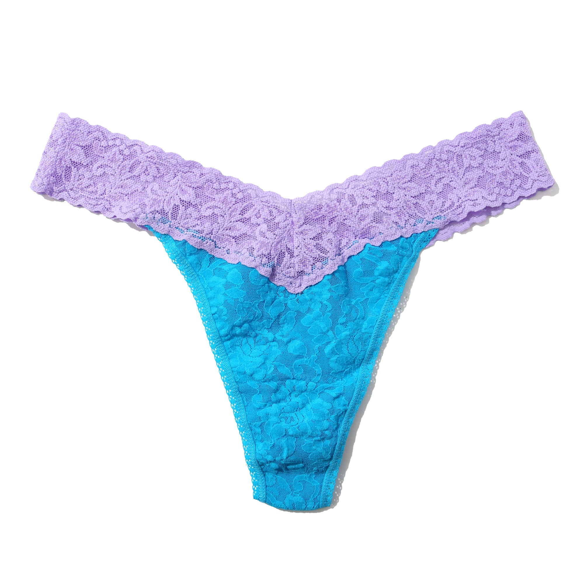 Signature Lace Original Rise Thong | Island Blue x Hyacinth