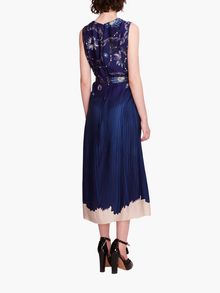 Viscose Georgette Midi Dress | Blue Multi