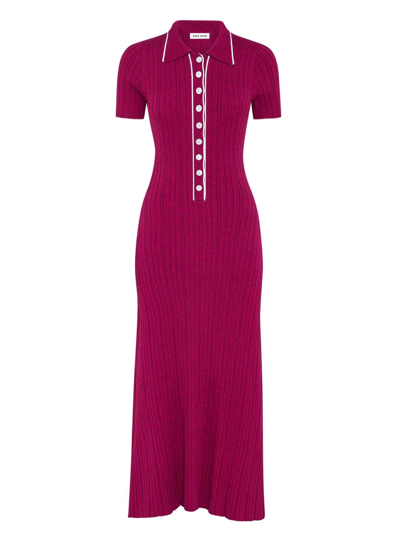 Penelope Dress | Cherry W/ Silence Trim