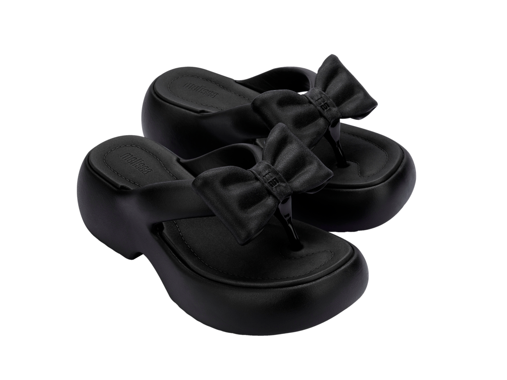 Womens | Free Fuzzy Bow Platform | Black