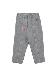 Girls | Milano Stitch Leggings | Grey/Pink