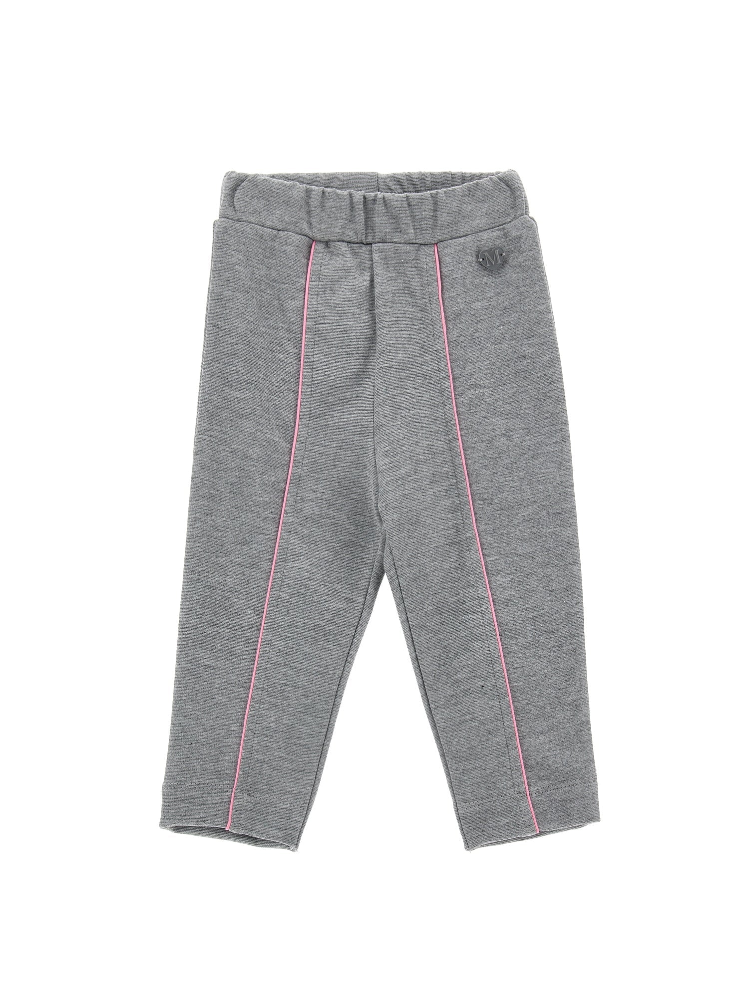 Girls | Milano Stitch Leggings | Grey/Pink