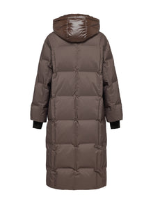 Long Down Coat | Brown