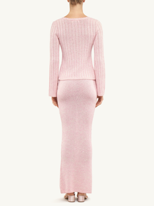 Rosie Cropped Cardigan | Bon Bon Pink Sequin