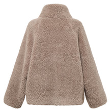 Wool Stand Collar Elegant Coat | Grey