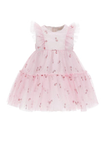 Girls | Cherry Tulle Dress | FairyTale Pink