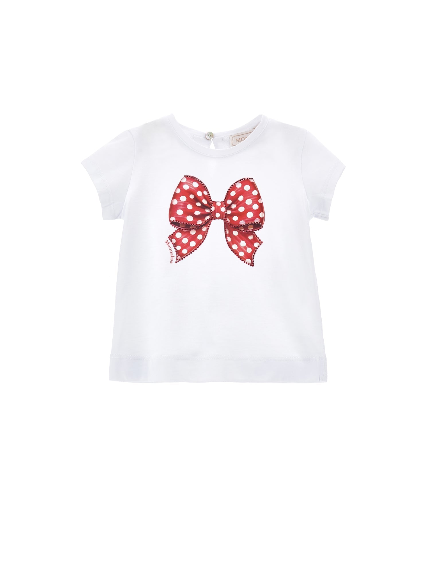 Girls | Jersey T-Shirt With Bow | White