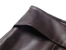 Faux Leather Skirt | Brown