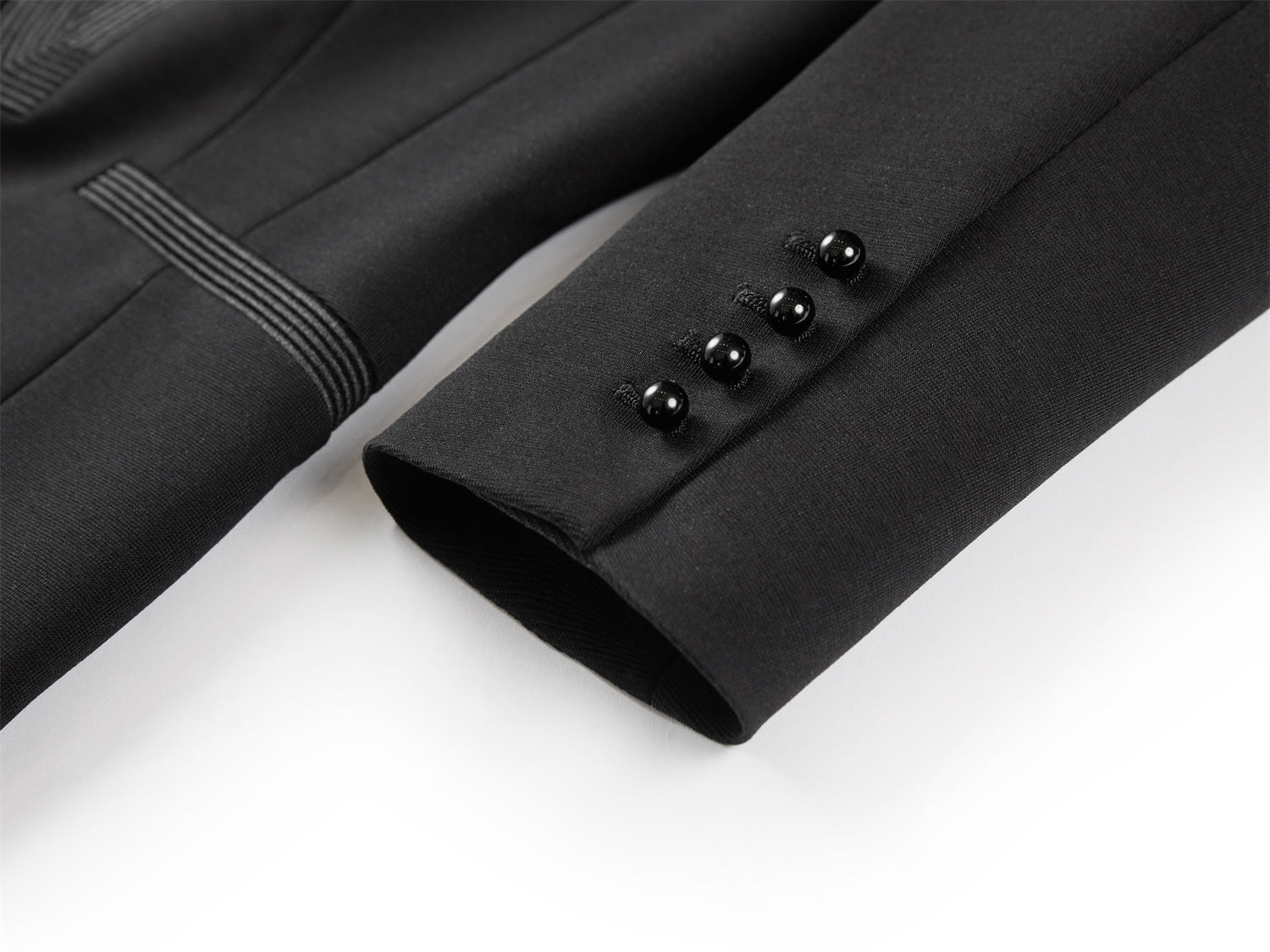 Chinese Stand-Collar Placket Jacket | Black