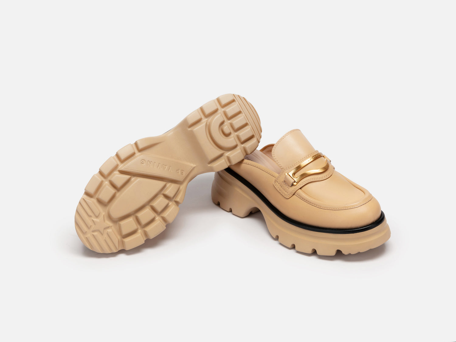 College Style Half-drag Loafers | Camel