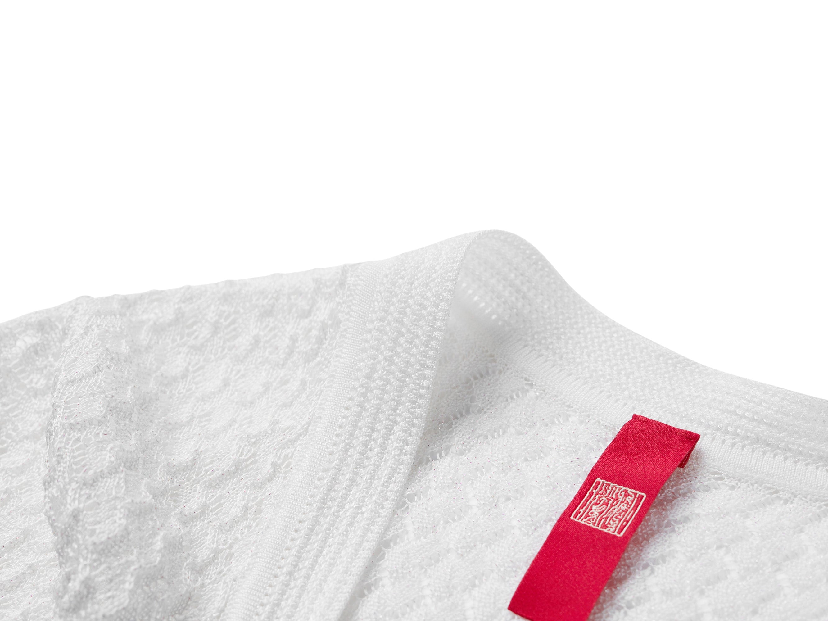 Short Sleeve Open-Knit Cardigan | White