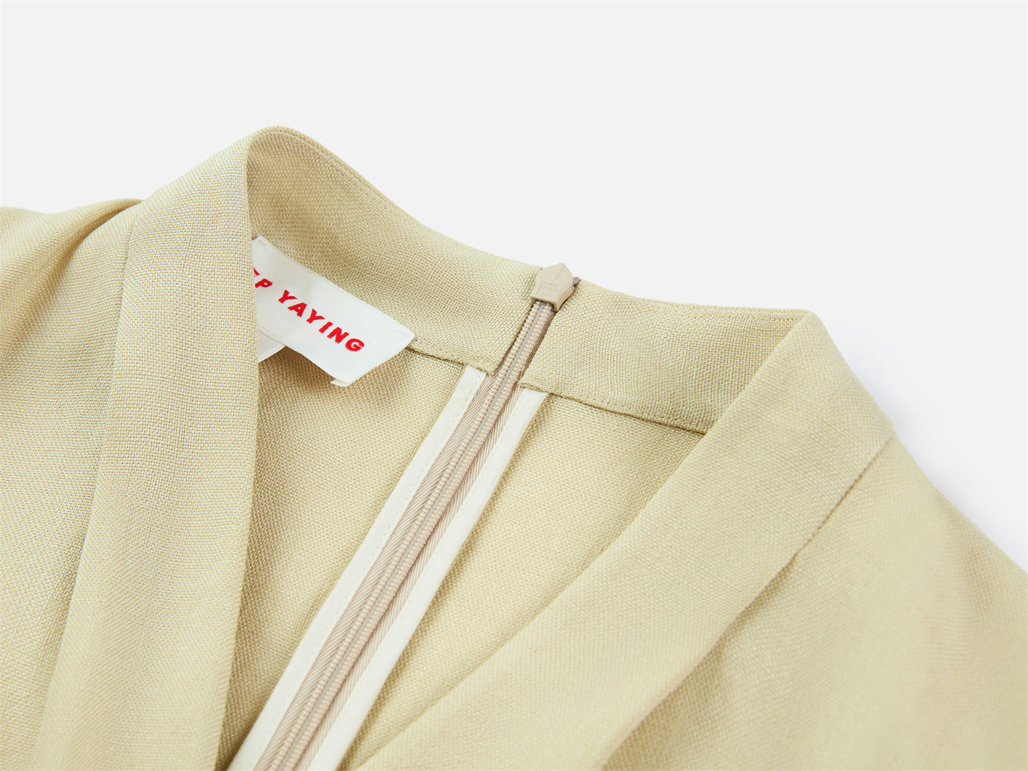 Triacetate Sleeveless Dress | Yellow