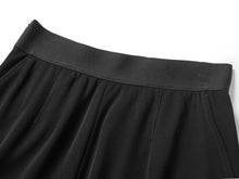 Elastic High-Waisted Wide-Leg Trouser | Black