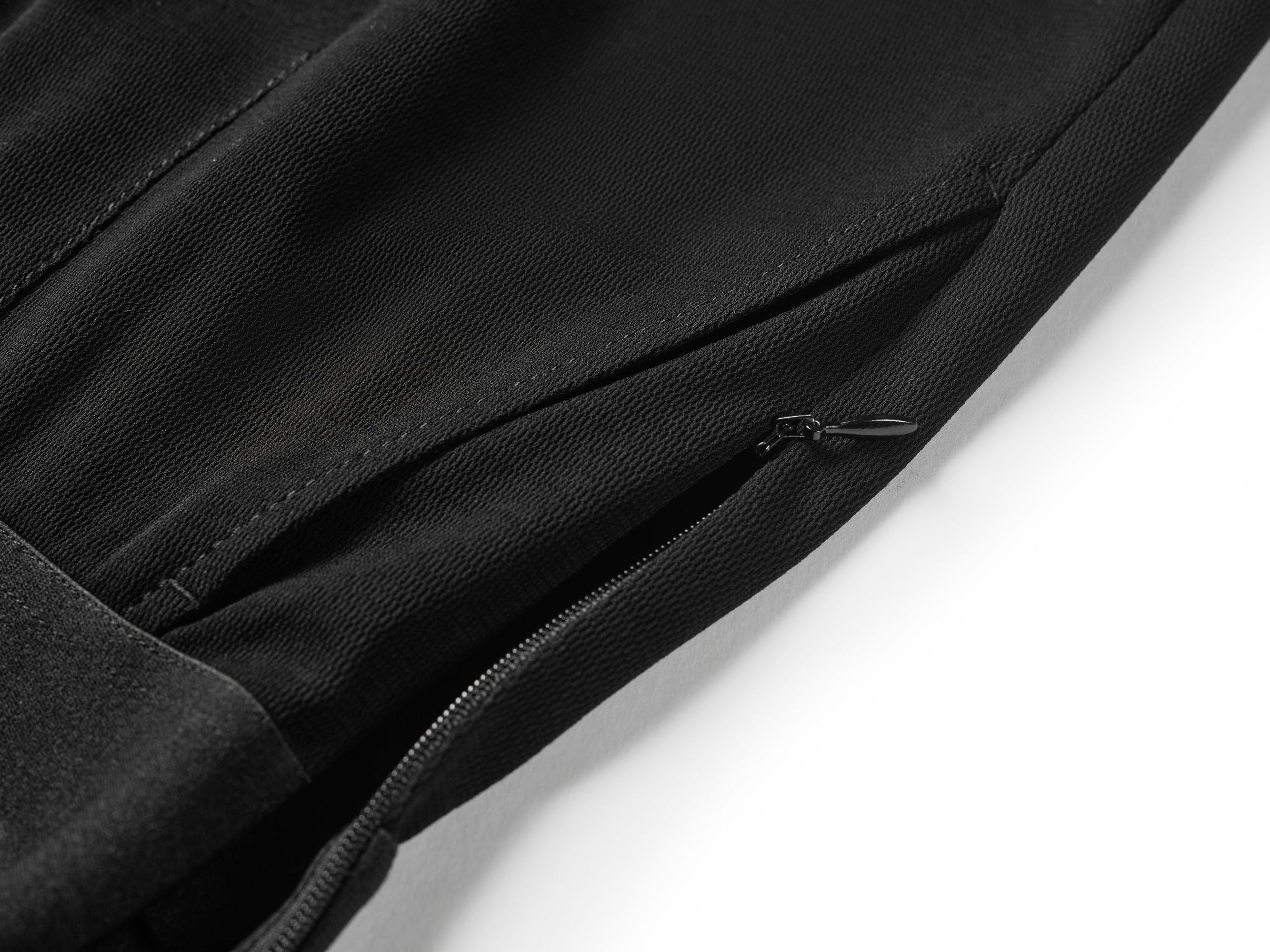 Elastic High-Waisted Wide-Leg Trouser | Black