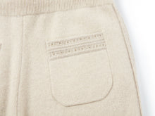 High-waisted Knit Straight Leg Pants | Beige
