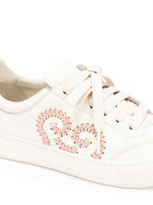 Woven Lucky Shoes | White/Pink