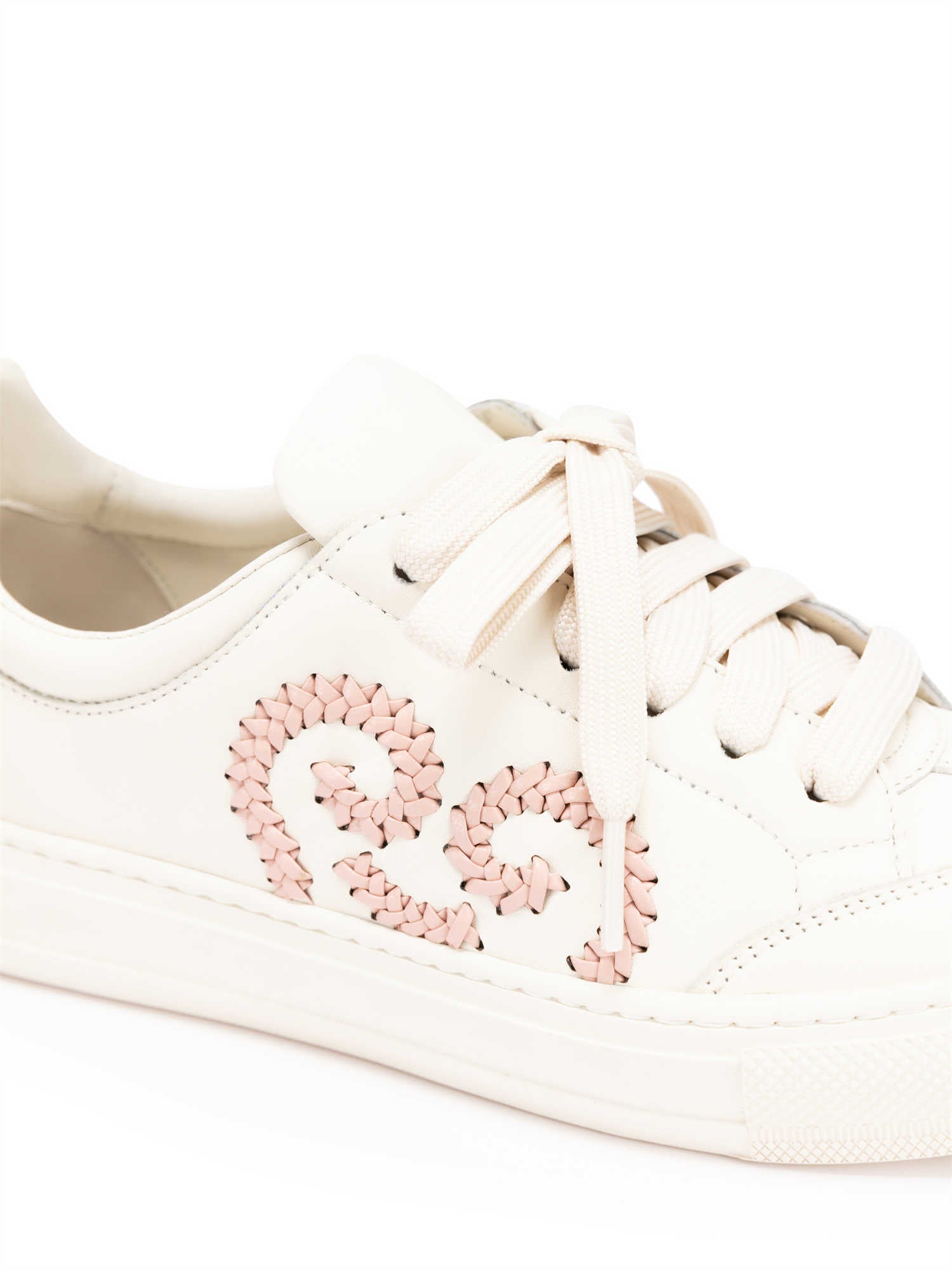 Woven Lucky Shoes | White/Pink