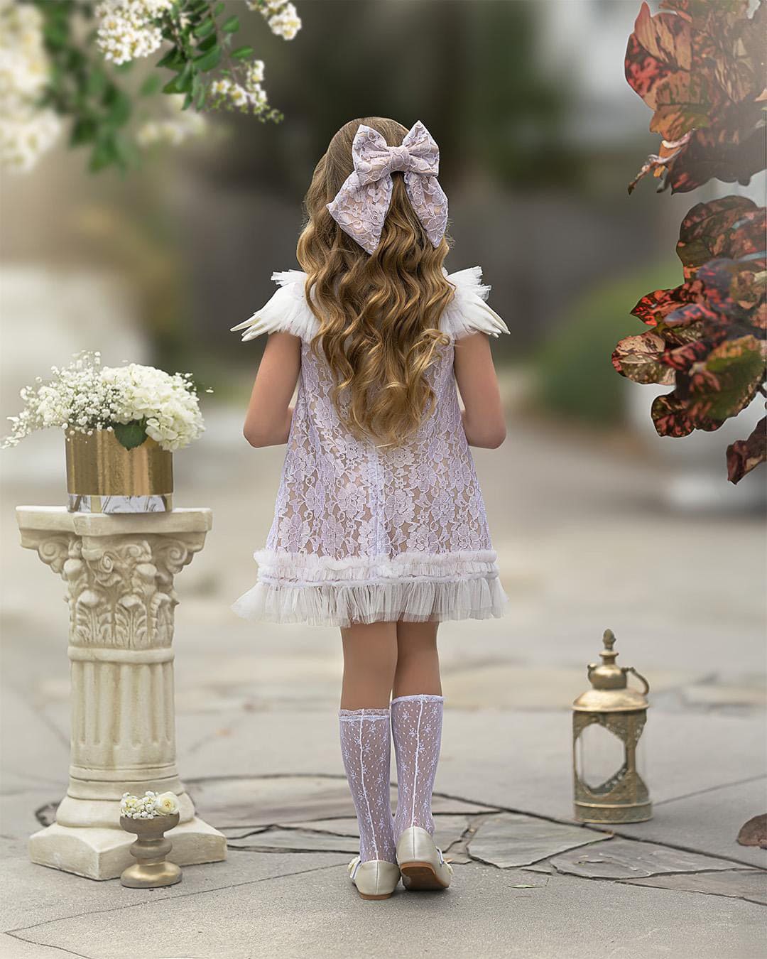 Baby Girls | Dove Lace Overlay Dress | Beige