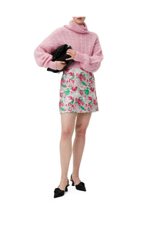 3D Jacquard Mini Skirt | Sugar Plum