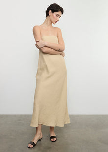 Linen Bias Dress | Blonde