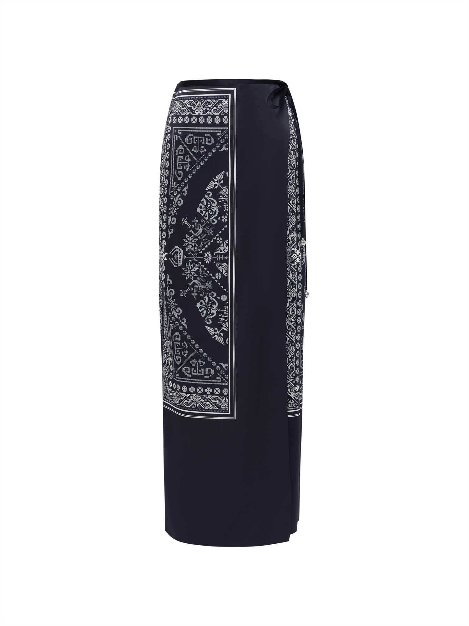 Silk Midi Skirt | Black
