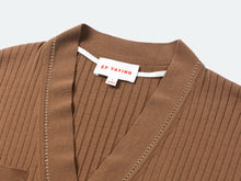 Texture Knit Cardigan | Brown